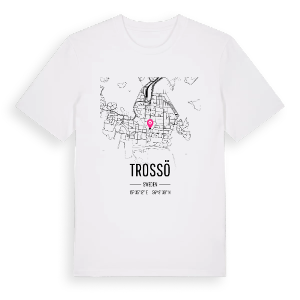 Trossö karta t-shirt – ekologisk bomull t-shirt från Pinshirt