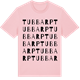Pink Cotton t-shirt med Tubbarp ordlek t-shirt