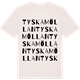 Vintage White t-shirt med Tyskamöllan ordlek t-shirt