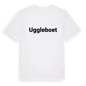 Uggleboet fetstil t-shirt – ekologisk bomull t-shirt från Pinshirt