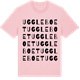 Pink Cotton t-shirt med Uggleboet ordlek t-shirt