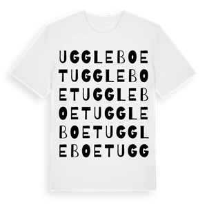 Uggleboet ordlek t-shirt – ekologisk bomull t-shirt från Pinshirt