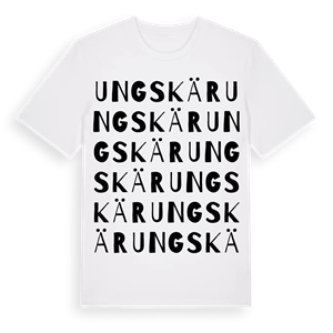 Ungskär ordlek t-shirt – ekologisk bomull t-shirt från Pinshirt