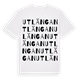 White t-shirt med Utlängan ordlek t-shirt