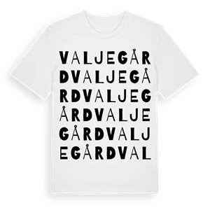 Valje gård ordlek t-shirt – ekologisk bomull t-shirt från Pinshirt