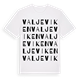 White t-shirt med Valjeviken ordlek t-shirt
