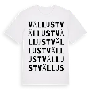 Vällust ordlek t-shirt – ekologisk bomull t-shirt från Pinshirt