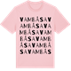Pink Cotton t-shirt med Vambåsa ordlek t-shirt