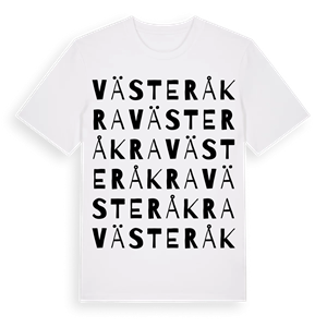 Västeråkra ordlek t-shirt – ekologisk bomull t-shirt från Pinshirt
