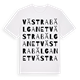 White t-shirt med Västra Bälganet ordlek t-shirt