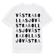 White t-shirt med Västra Bollasjö ordlek t-shirt