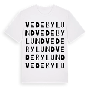 Vedebylund ordlek t-shirt – ekologisk bomull t-shirt från Pinshirt