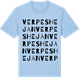 Blue Soul t-shirt med Verpeshejan ordlek t-shirt