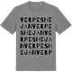 Mid Heather Gray t-shirt med Verpeshejan ordlek t-shirt