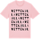 Pink Cotton t-shirt med Vettekulla ordlek t-shirt