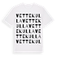 White t-shirt med Vettekulla ordlek t-shirt