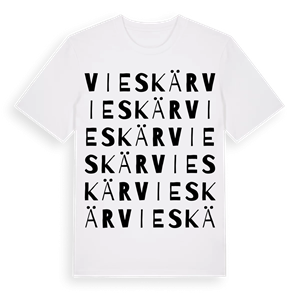 Vieskär ordlek t-shirt – ekologisk bomull t-shirt från Pinshirt