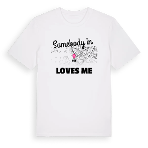 Någon i Vik älskar mig t-shirt – ekologisk bomull t-shirt från Pinshirt