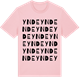 Pink Cotton t-shirt med Ynde ordlek t-shirt