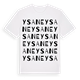 White t-shirt med Ysane ordlek t-shirt