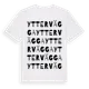 White t-shirt med Yttervägga ordlek t-shirt