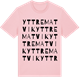 Pink Cotton t-shirt med Yttre Matvik ordlek t-shirt