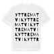 White t-shirt med Yttre Matvik ordlek t-shirt