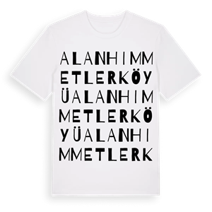 Alanhimmetler Köyü ordlek t-shirt – ekologisk bomull t-shirt från Pinshirt