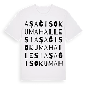 Aşağısoku Mahallesi ordlek t-shirt – ekologisk bomull t-shirt från Pinshirt
