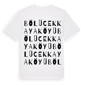 Bölücekkaya Köyü ordlek t-shirt – ekologisk bomull t-shirt från Pinshirt
