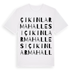 Çıkınlar Mahallesi ordlek t-shirt – ekologisk bomull t-shirt från Pinshirt