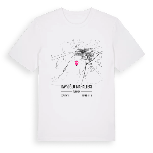 Dayıoğlu Mahallesi karta t-shirt – ekologisk bomull t-shirt från Pinshirt