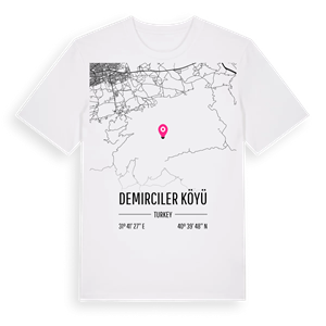 Demirciler Köyü karta t-shirt – ekologisk bomull t-shirt från Pinshirt