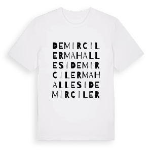Demirciler Mahallesi ordlek t-shirt – ekologisk bomull t-shirt från Pinshirt