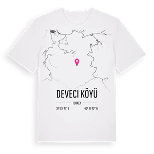 Deveci Köyü karta t-shirt – ekologisk bomull t-shirt från Pinshirt
