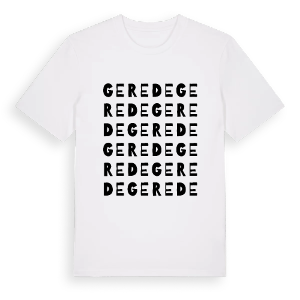 Gerede ordlek t-shirt – ekologisk bomull t-shirt från Pinshirt