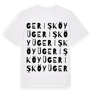 Geriş Köyü ordlek t-shirt – ekologisk bomull t-shirt från Pinshirt