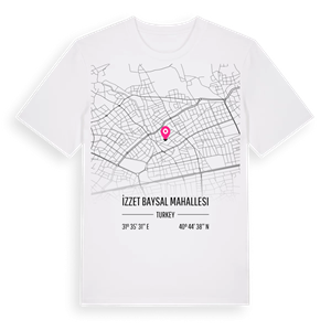 İzzet Baysal Mahallesi karta t-shirt – ekologisk bomull t-shirt från Pinshirt