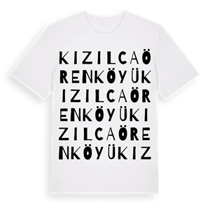 Kızılcaören Köyü ordlek t-shirt – ekologisk bomull t-shirt från Pinshirt