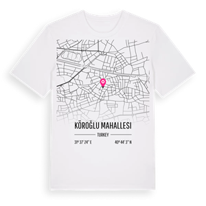 Köroğlu Mahallesi karta t-shirt – ekologisk bomull t-shirt från Pinshirt