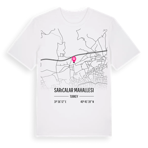 Sarıcalar Mahallesi karta t-shirt – ekologisk bomull t-shirt från Pinshirt
