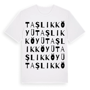 Taşlık Köyü ordlek t-shirt – ekologisk bomull t-shirt från Pinshirt
