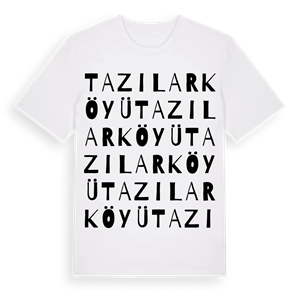 Tazılar Köyü ordlek t-shirt – ekologisk bomull t-shirt från Pinshirt