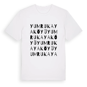 Yumrukaya Köyü ordlek t-shirt – ekologisk bomull t-shirt från Pinshirt