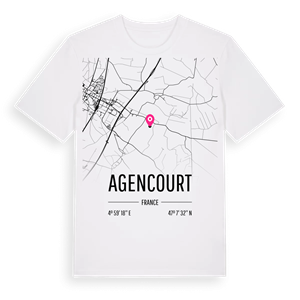 Agencourt karta t-shirt – ekologisk bomull t-shirt från Pinshirt