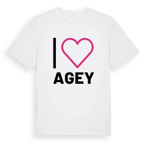 Jag älskar Agey t-shirt stort tryck – ekologisk bomull t-shirt från Pinshirt