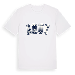 Ahuy college t-shirt – ekologisk bomull t-shirt från Pinshirt