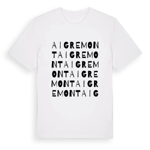 Aigremont ordlek t-shirt – ekologisk bomull t-shirt från Pinshirt