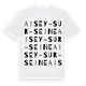 Aisey-sur-Seine ordlek t-shirt