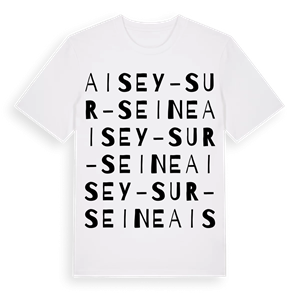 Aisey-sur-Seine ordlek t-shirt – ekologisk bomull t-shirt från Pinshirt